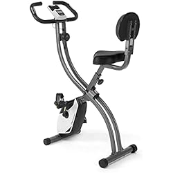 Bicicleta Estatica Mecanica Ultrasport F-Bike 200B, entrenador bicicleta, bicicleta estática, ordenador entrenamiento LCD, peso máximo del usuario 110 kg, medición ritmo cardíaco, 8 niveles de resistencia, plegable, Negro/Plata