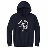 500 LEVEL Colt Keith Youth Hoodie Sweatshirt - Colt Keith Detroit Stamp WHT (Navy, Small)