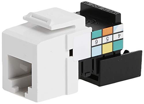 Conector QuickPort Leviton 41106-RW6 de grado de voz en color blanco 2