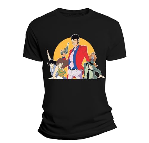 Overthetee Maglietta Lupin III, Cartoni Anni 70 Fujiko Jigen Goemon Zenigata Idea Regalo T-Shirt Simpatica, Modello Uomo Donna e Bambino Overthetee Maglietta Lupin III, Cartoni Anni 70 Fujiko Jigen Goemon Zenigata Idea Regalo T-Shirt Simpatica, Modello Uomo Donna e Bambino