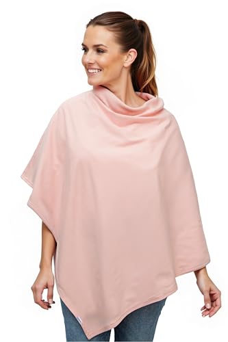 Image of Breastfeeding Covers for Nursing Baby Privacy Nursing Cover 100% Organic Cotton Breathable Lightweight Portable Soft Comfortable Cloth Travel Infant Feeding Blanket Multiuse Fabric (Pink)