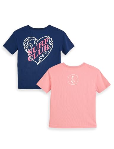 Image of Amazon Brand - Symbol Girls Cotton Strechable Oversized Graphic Printed Half Sleeves T-Shirt | Age 6-14 Years (Combo Pack of 2)