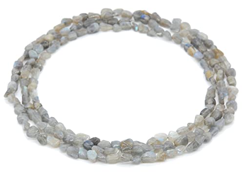 Labradorit Edelsteinstränge - Naturschliff 6x8 mm grau, 3er Pack Cover