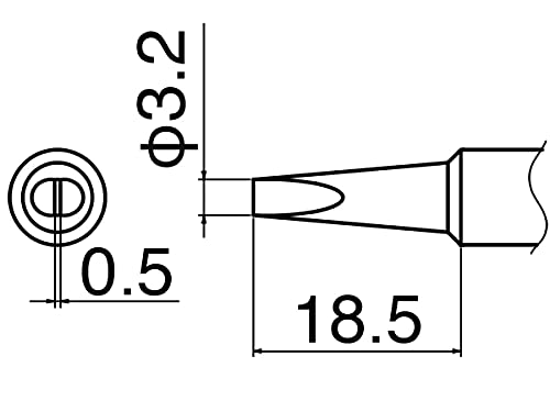 Image of Hakko T19-D32 Soldering Iron Tip,3.2mm