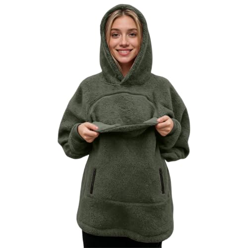 Cat Hoodie With Pouch, Unisex Zipper Kangaroo Pocket Pet Carrier Hoodies - image 8