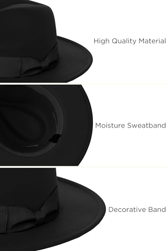 Image of BABEYOND 1920s Gatsby Panama Fedora Hat Cap for Men Gatsby Hat for Men 1920s Mens Gatsby Costume Accessories