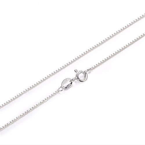 Roapk Caja Collar De Cadena Plata De Ley 925-1 Mm Choker Mujer...