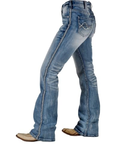 Cowgirl Tuff Western Jeans Womens Savvy 34 Long Medium Wash JSAVVY3