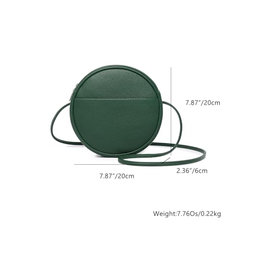 Image of Circle Crossbody Bag for Women NYLON Circle Purse with Zipper Adjustable Knot Shoulder Straps