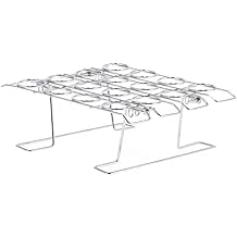 Ice Cream Cone Holder, Waffle Cone Maker 16 Hole Folding Stainless Steel Ice Cream Cone Holder Stand Ice Cream Rack for Baking, Roasting, Cooking and Roasting
