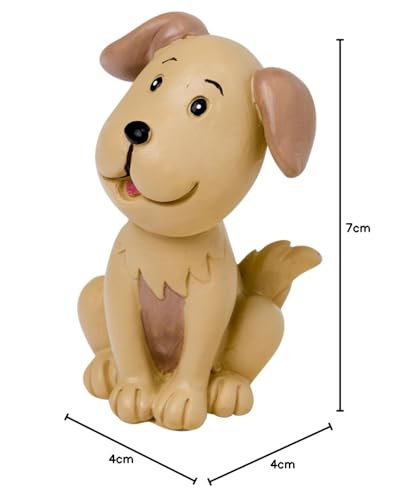mopec Kuchen Figur Brautpaar mit Haustier Hund, Polyresin, braun, 4 x 4 x 7 cm, 1 Stück