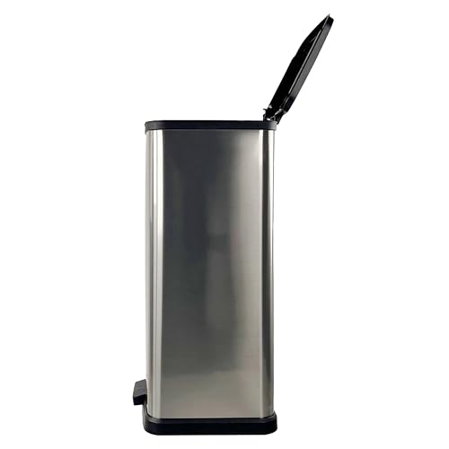 Caneca de basura para cocina 13.2 galones con pedal gris miniatura 3