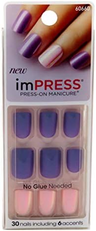 Kiss Impress Press-On Nails One Step Gel Bright As Feather (2 Pack)