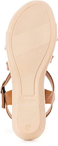 Image of Khadim's Women Tan Heels Sandals