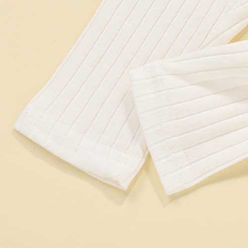 Unisex Baby Ribbed Knitting Leggings Newborn Boy Girl Elastic Waist Cotton Pants3