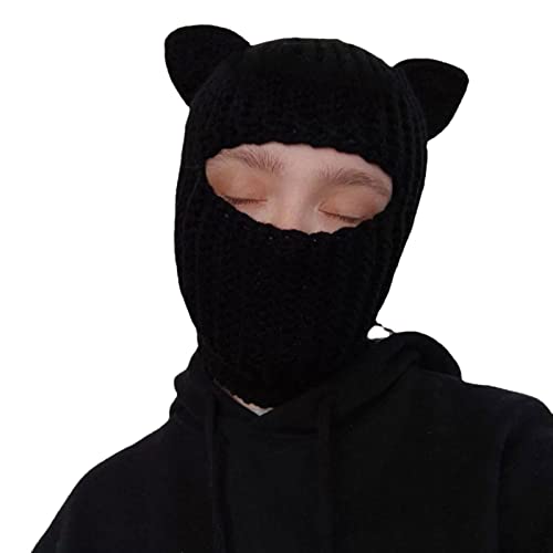 Bonnet pour adultes et femmes en maille extensible chaude pour l'hiver