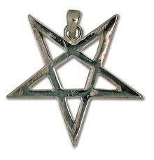 Collier Pentacle Avec Pendentif Pentagramme Inversé, Style Gothique, En étain Argenté, Bijou Fantaisie