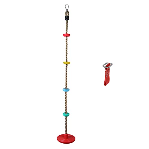 ALPIDEX Ninja Line Kinder Slackline Hindernisse Set Turnringe Seilknoten Schaukel Kletterleiter Zubehör Erweiterbar Warrior Parcours 7 Jahre Garantie auf Material*, Stil:Klettertau