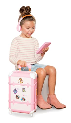 Disney Princess Travel Suitcase Play Set for Girls with Luggage Tag Style Collection, 14 Pretend Play Accessories Pieces Including Travel Passport! For Ages 3+2