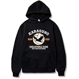 MIGUOO Anime Haikyuu!! Printed Sweatshirt Unisex Hoodie Sweatshirt Sweater Cosplay Costume Pullover (Black 3,M)