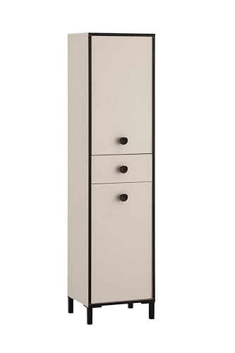 Schildmeyer Edda Hochschrank 159679, cremebeige, 40,3 x 33,5 x 163,3 cm