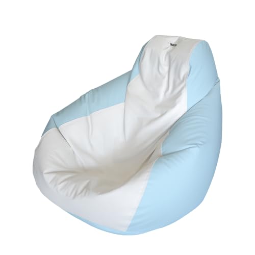 E-SeaRider Teardrop Marine Beanbag (White/Ice Blue, Medium)