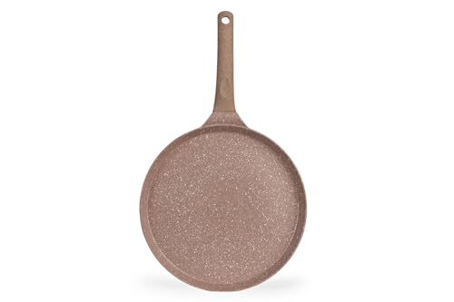 Image of ATTIL - Non Stick Mini Dosa Tawa - Gas & Induction Base - Tawa for Omlet and Mini Dosa (22cm) - Granite Brown