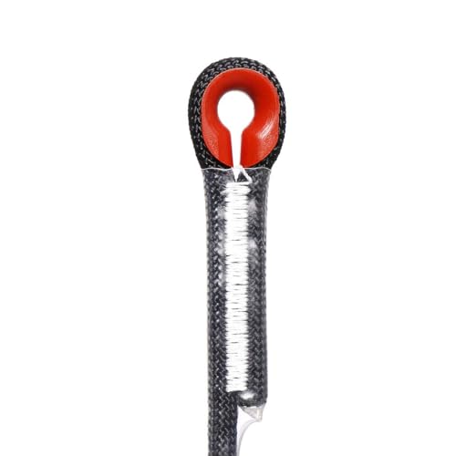 Image of ART IFACT 66 Feets of 8mm Outdoor Safety Rope with Screw Lock Carabiner - Heavy Duty Static Utility Rope for Camping, Rescue, Emergency Escape & Tree Work (Black)