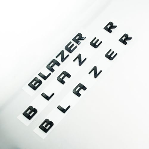 3 st 2019-2023 blazer framdörr baklucka lyftgrind emblem namnskylt bokstäver 3D-märke 84188531 ersättning för blazer (glansig svart)
