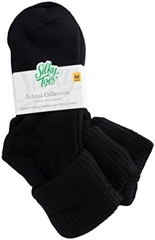 Image of Silky Toes Womens Soft Rayon from Bamboo Socks | 3-6 Pairs Breathable Seamless Toe Crew Socks | Casual Dress Womans Socks