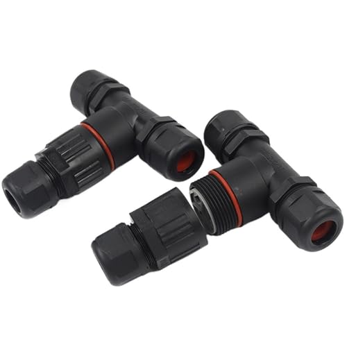 1 Stück IP68 T-förmige wasserdichte Anschlussdose for den Außenbereich mit 5-poliger Schraubklemme for 4–10 mm elektrische Kabelverbindung