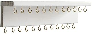 SANY DAYO HOME Jewelry Organizer with 24 Hooks and Cosmetics Shelf, 12 x