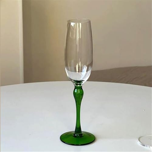 Copas de champán con tallo multicolor para celebraciones y cenas elegantes en casa 6