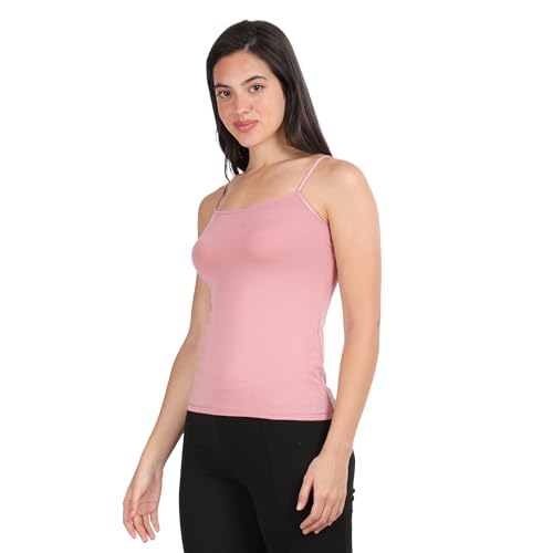 Image of Lavos Women's 2 Way Camisole V-Neck, Round Spaghetti Slip| Bamboo Cotton Anti Microbial 4-Way Stretchable