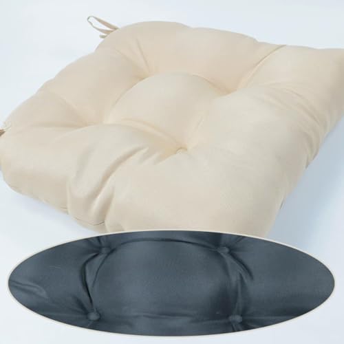 Juego de 6 cojines impermeables para silla con lazos, asientos azul marino exterior e interior 7