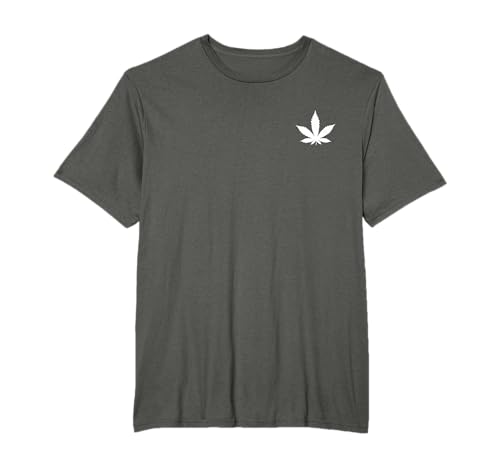 Funny marijuana leaf t-shirt for pot smokers. Great reefer joint stoner gifts.