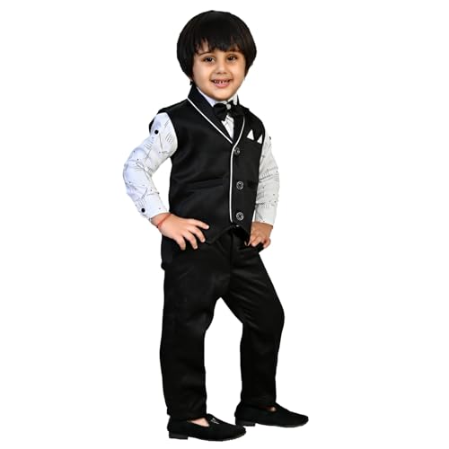 Image of Kids Ethnic Suit Set I Boy's 3-Piece Suit for Boys | Kids Party Suit Set Shirt, Pant & Waistcoat