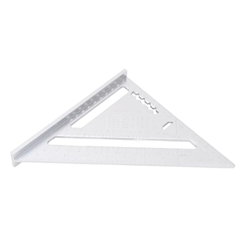Regla Triángulo Carpintero Aleación Aluminio con Escalas miniatura 1