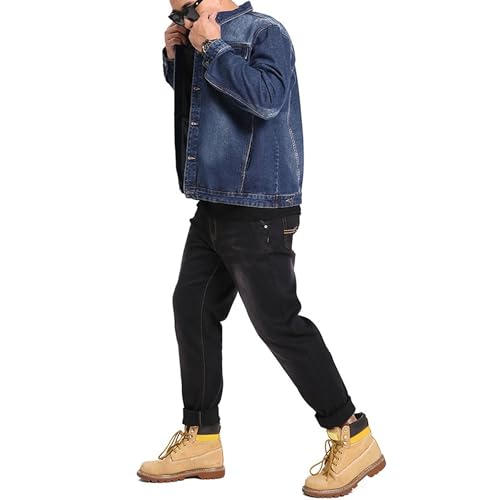 Chaqueta de mezclilla para hombre talla 4X-Large azul miniatura 5