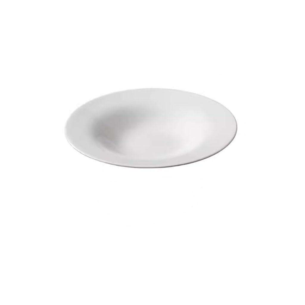 LUNIZ Piatti di Insalata Piatto fondo alto semplice Piatto fondo in ceramica for club da cucina Piatto da tavola cinese Piatto fondo in ceramica Piatti da Dessert (Size : S)