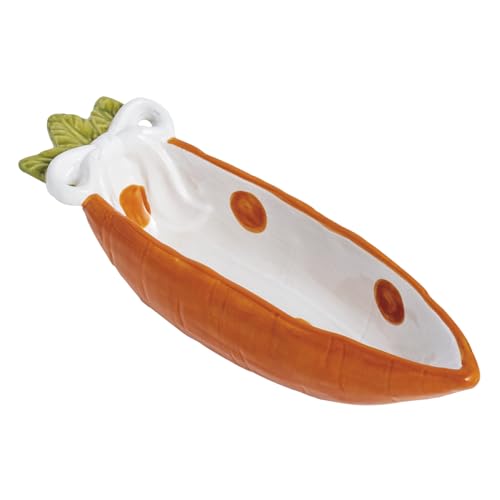 Mud Pie Easter White Polka Dot Carrot Candy Tidbit Bowl by Mud Pie - Used condition - US$10.53