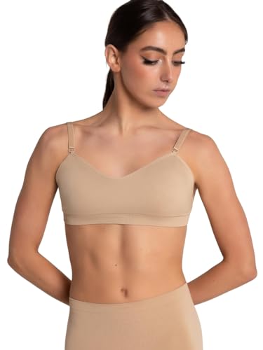 Soutien-gorge de sport sans couture Capezio dos transparent pour femme