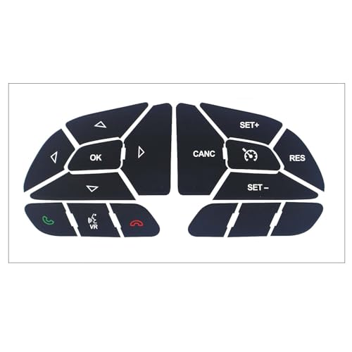 NPSNGSJY Car Button Stickers Interior Decals Compatible with Do-dge Char-ger 2016-2022 Steering Wheel Switch Control Dash Button Repair Sticker Kit