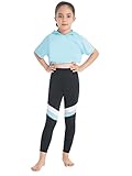 YUUMIN Kinder Mädchen Sportanzüge Jogginganzug Sport Sets Hosen + Crop Top Pullover Bekleidungssets Bauchfrei Mit Kapuze Yoga Fitness Outfit Sportswear Z Blau A 146-152