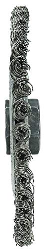 Image of Weiler 08806 Roughneck Jr. 5 inch Root Pass Weld Cleaning Brush, .020 Stainless Steel Wire, 5 /8 inch-11 Unc Nut, Made in the USA (Pack of 5)