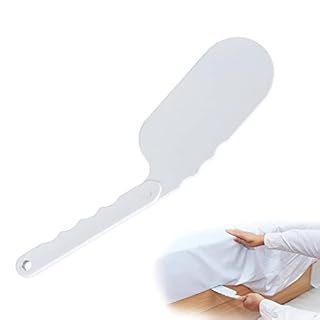 iayokocc Bed Sheet Tool, Extra Long Bed Sheet Tool for Making Bed, Keep Sheets in Place Bed Maker Tool to Help Protect Your Back, Mattress Lifter Wedge for Sheet Changing(Color:Milky)