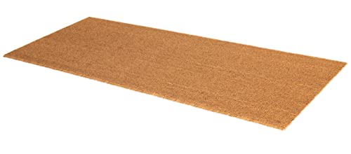 Fab Habitat Modern Non Slip Doormat - Durable, Thin - Natural Coir & Rubber - Entryway, Double Door, Porch, Patio - Minimalist Natural (18" X 60" Non-Slip) #TOP8