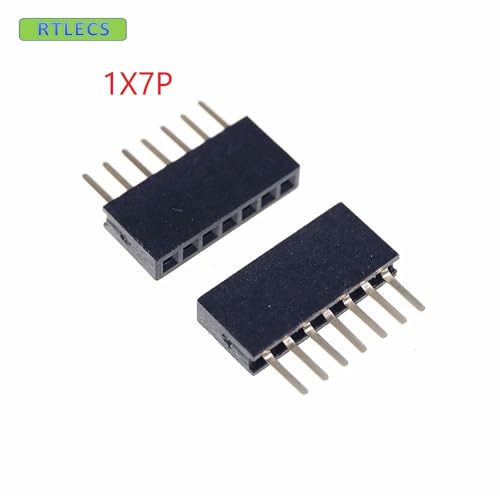 Wiring Connecting Terminals - 100pcs 1x7 P 7 pin 1.27mm Pitch Pin Header Female Single Row Straight Through Hole DIP Rohs
