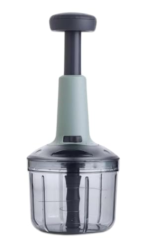 Image of Chopper for Kitchen Use 1000 ML, Push Chopper with 4 Blades, Vegetable Chopper Kitchen Items for Home Cutting Vegetables, Onion, Ginger, Garlic, Salad, Tomato, Potato (Multicolour)