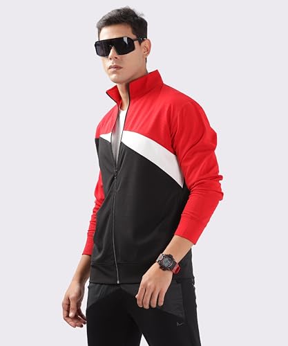 Image of Men's Active Sports Jacket - Lightweight, Windcheater, Winter Wear, Polyester, Regular Fit, Dri-Fit, Long Sleeves, Zipper Closure - Perfect for Gym, Running & Travel.